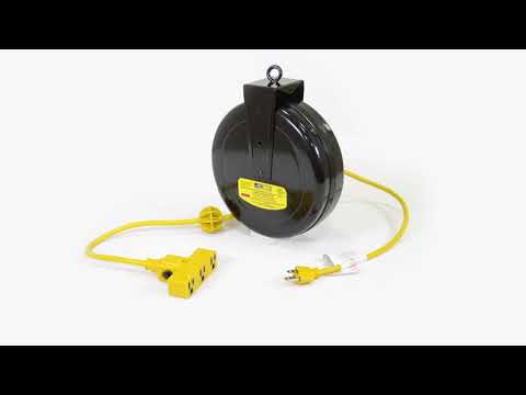 Alert Stamping 30ft Retractable Extension Cord Reel With Circuit